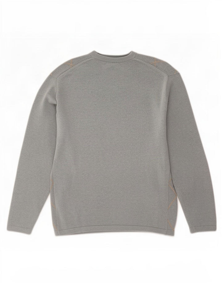 Pulover pentru bărbați Lacoste cu decolteu în V, mărime 5, mare, albastru, acrilic/diamond argyle