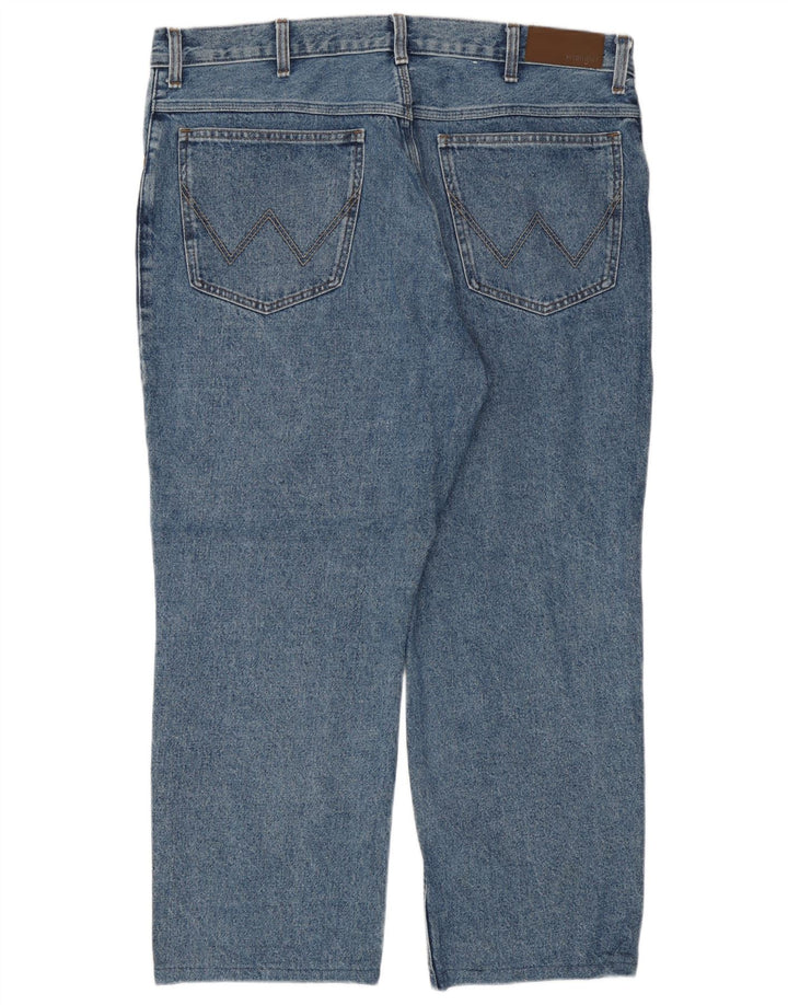 Blugi drepti pentru bărbați Wrangler W40 L27 Bumbac albastru