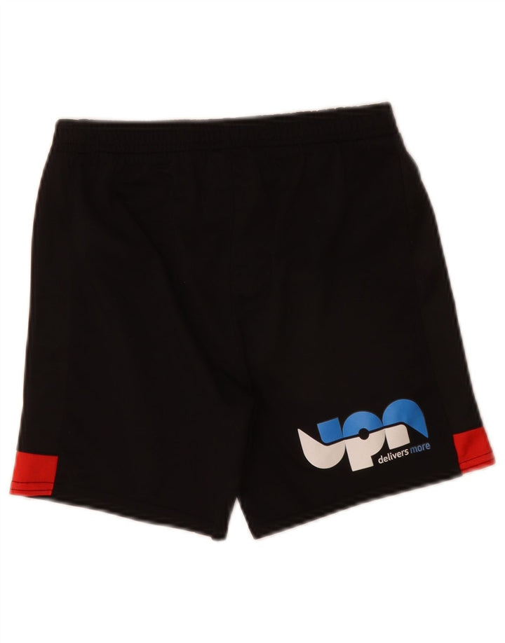 Pantaloni scurti sport grafic pentru băieți Umbro 7-8 ani, mici, negru, poliester color bloc
