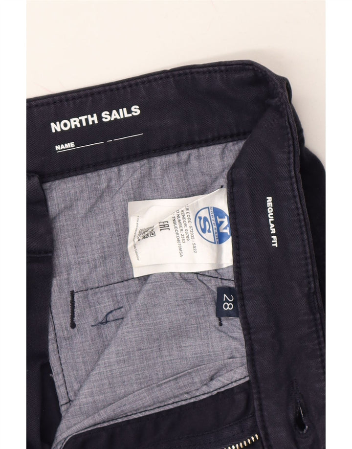 NORTH SAILS Mens Regular Fit Chino Shorts W28 Small Navy Blue Cotton Vintage North Sails and Second-Hand North Sails from Messina Hembry 