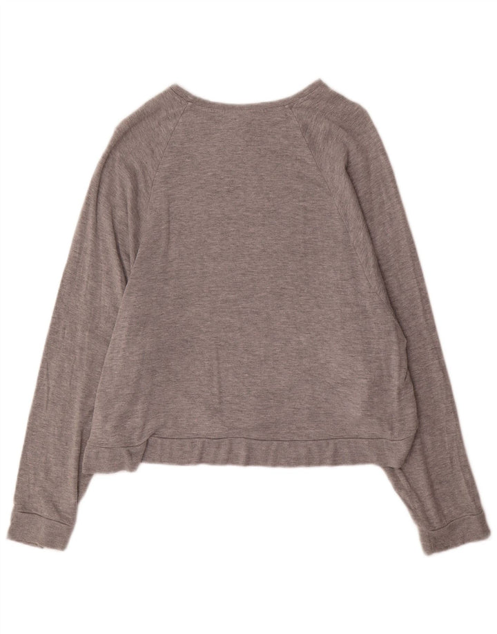 Pulover supradimensionat pentru femei Topshop UK 12 Viscoză gri mediu