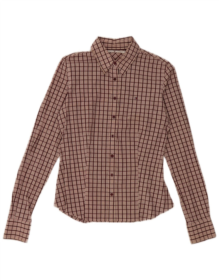 Cămașă Tommy Hilfiger pentru femei US 6 Medium Maroon Check Bumbac