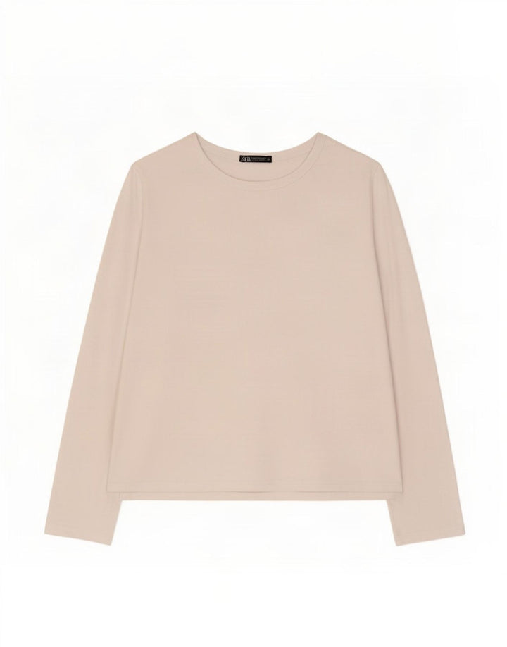 Top femeie Zara cu mânecă lungă UK 18 XL alb