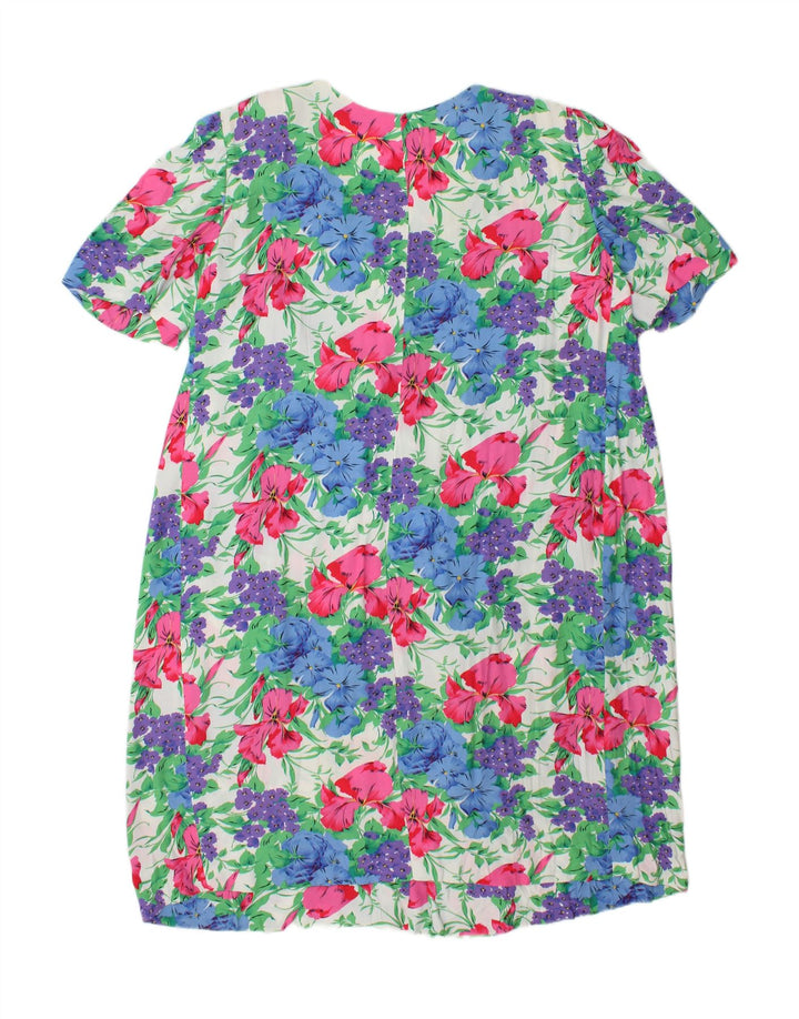 VINTAGE Womens Shift Dress UK 16 Large Multicoloured Floral Vintage Vintage and Second-Hand Vintage from Messina Hembry 