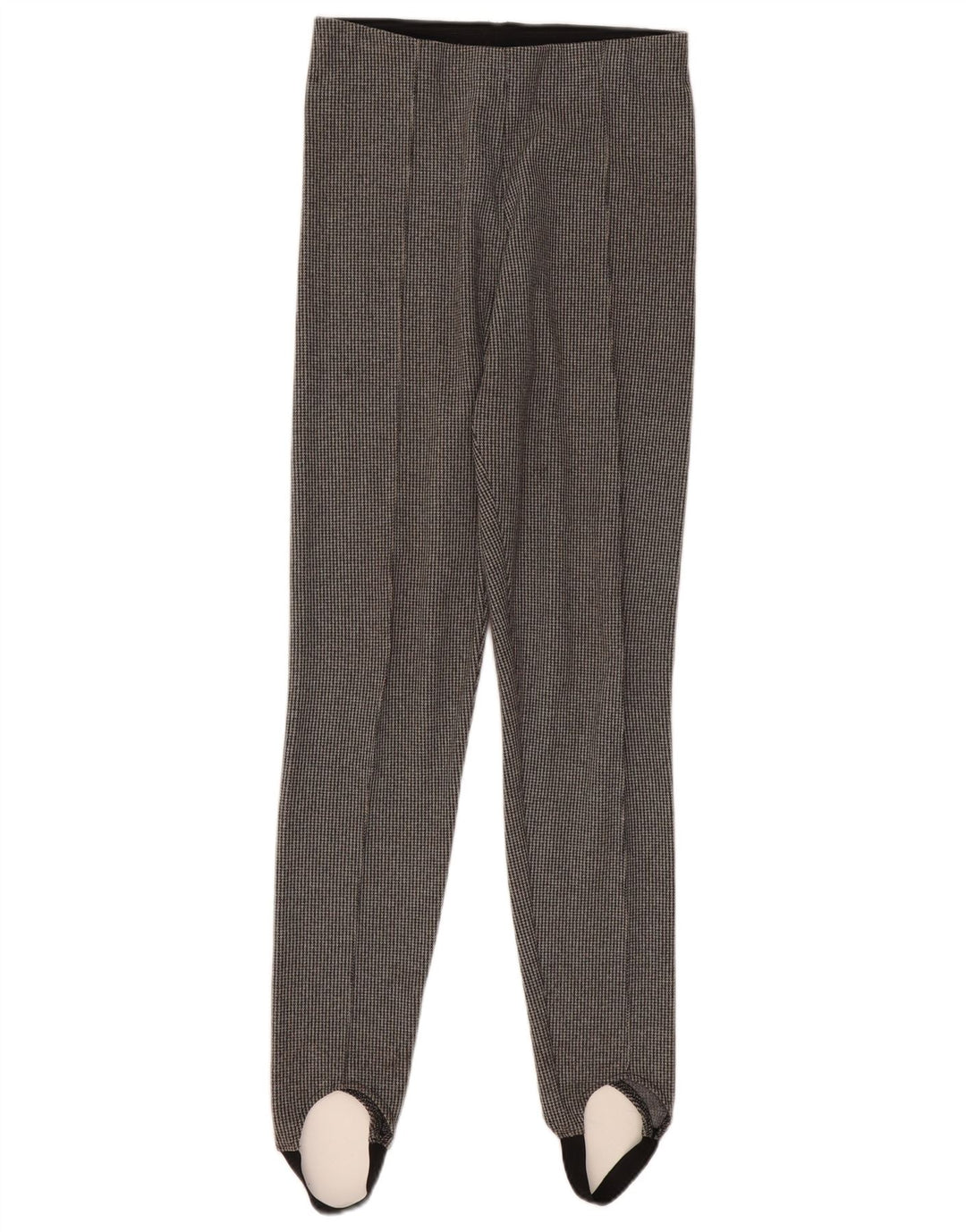 Pantaloni casual Zara femei Stirrup UK 12 Medium Gri Houndstooth