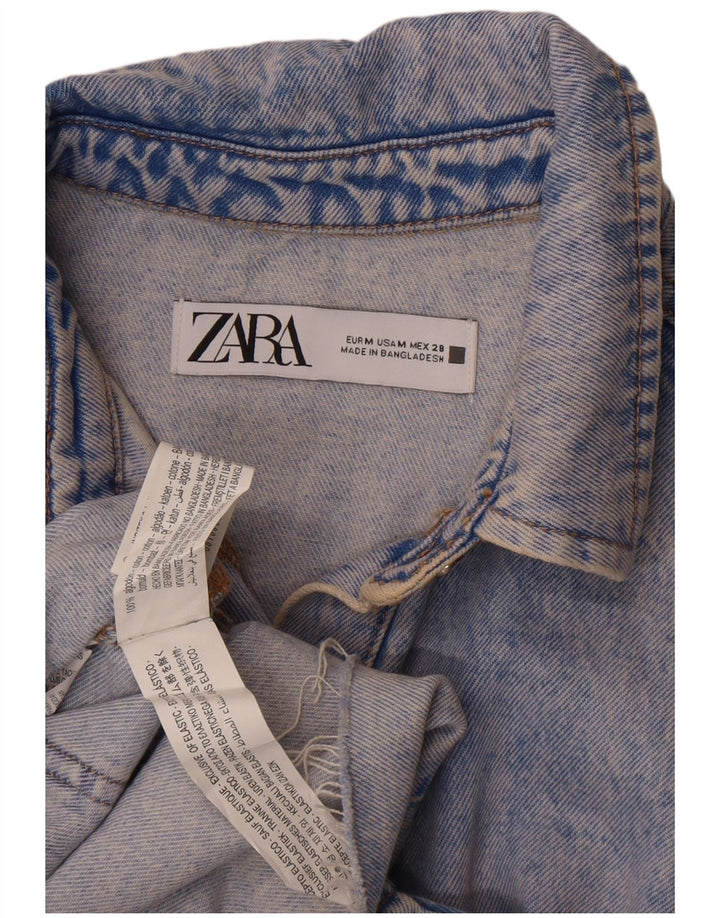 Costum pentru femei Zara din denim UK 14, bumbac albastru mediu