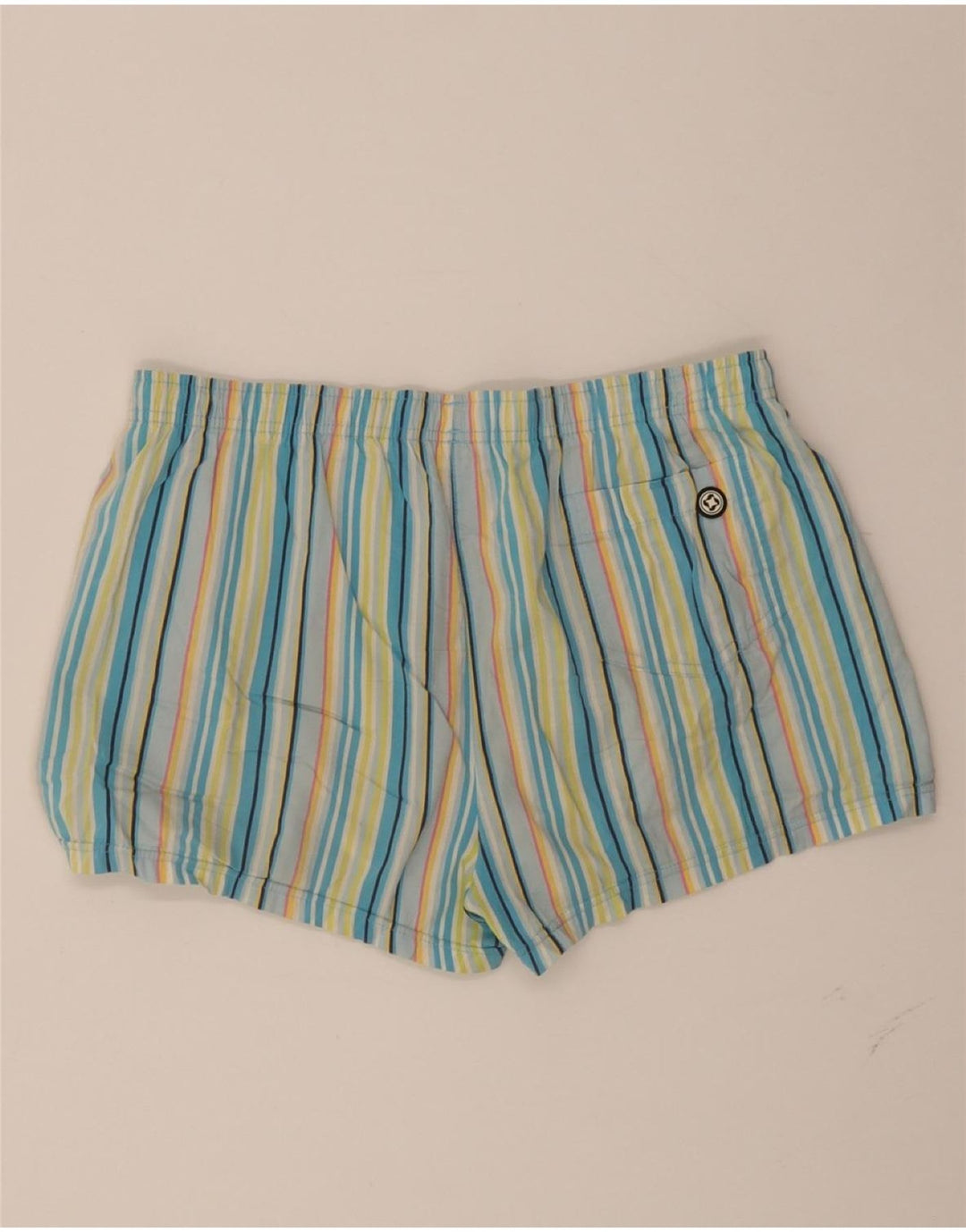 COLMAR Mens Swimming Shorts IT 52 Large  Multicoloured Striped Cotton Vintage Colmar and Second-Hand Colmar from Messina Hembry 