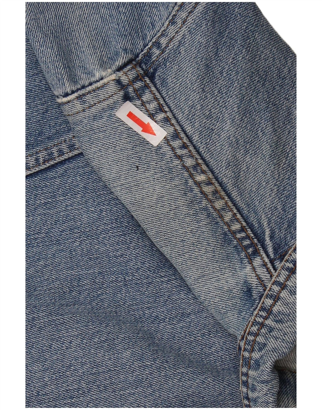 Jachetă de denim crop VINTAGE pentru femei UK 14 Medium Blue