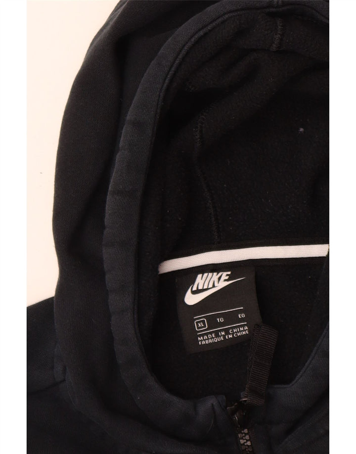 Pulover NIKE Graphic Zip pentru băieți, 13-14 ani, XL, negru, bloc de culoare