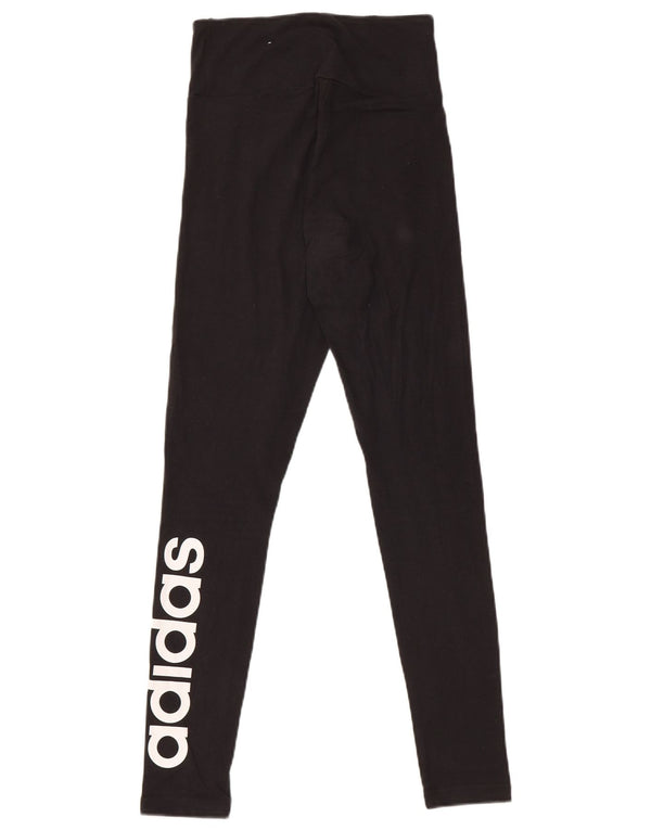 Leggings grafic Adidas pentru femei UK 4/6 XS bumbac negru