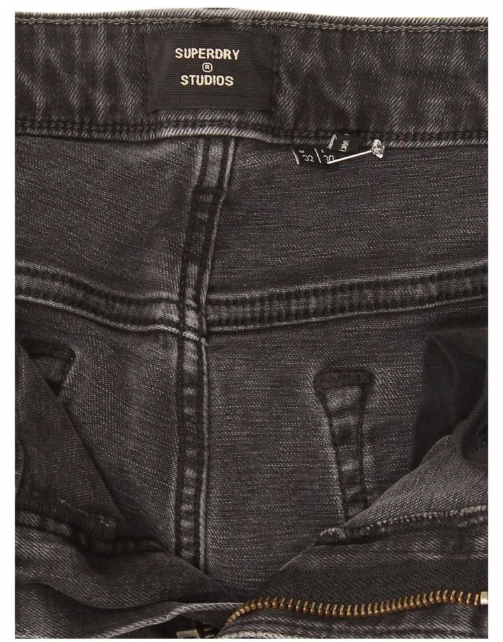 Blugi Superdry pentru femei Crop Slim W32 L25 bumbac gri