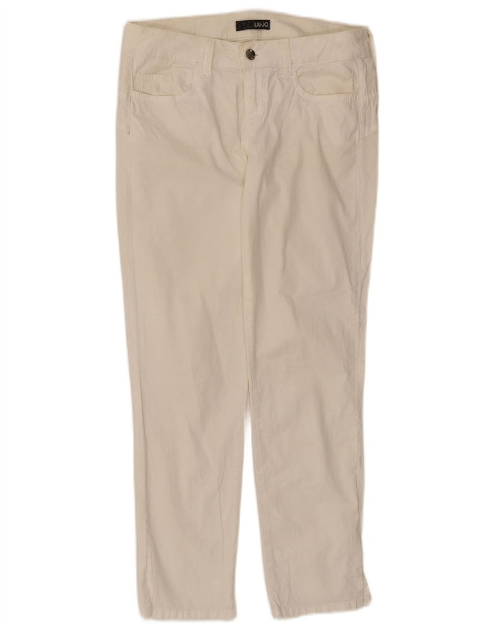 Pantaloni casual slim pentru femei Liu Jo L30 L27 alb
