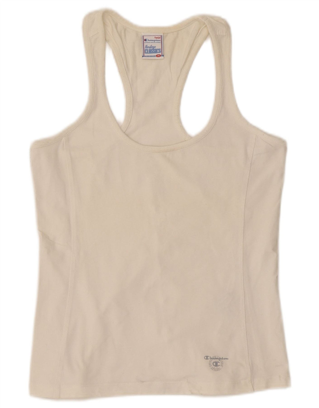 Vestă Champion Womens Top UK 12 Medium White Bumbac