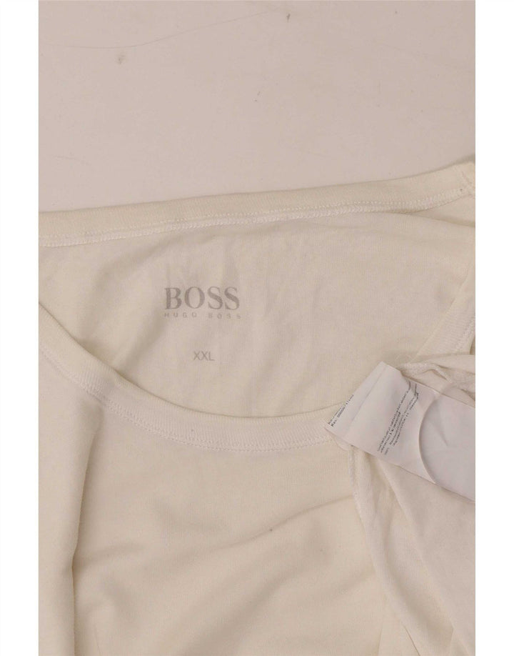 Tricou pentru bărbați Hugo Boss Top 2XL Bumbac alb