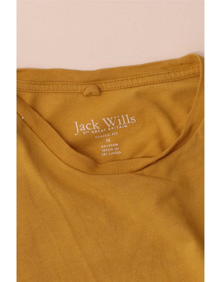 Tricou Jack Wills pentru bărbați, cu croiala clasică, top din bumbac galben mediu