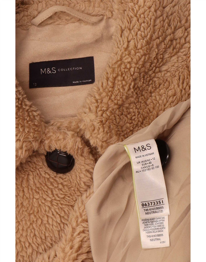 Pardesiu pentru femei Marks & Spencer cu ursuleț de pluș UK 12 Poliester mediu bej