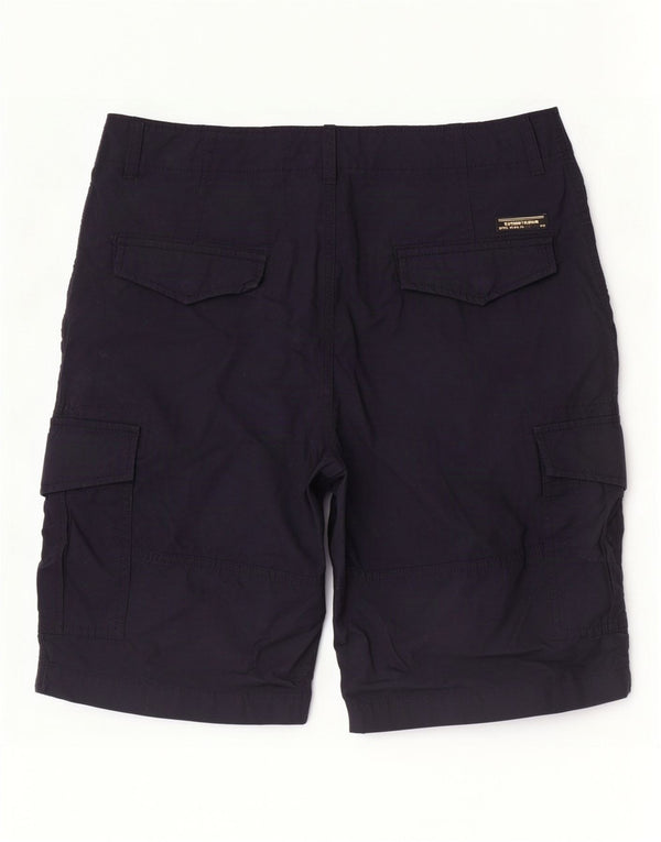 Superdry Mens Cargo Shorts W32 Medium Navy Blue Cotton
