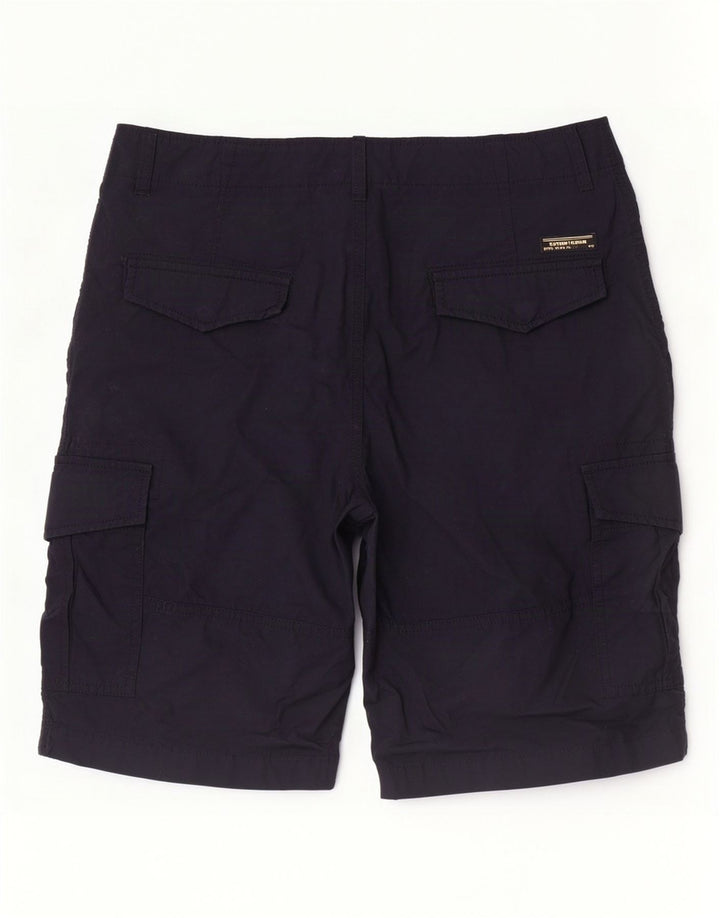 Pantaloni scurți cargo Superdry pentru bărbați W32, bumbac, albastru bleumarin mediu