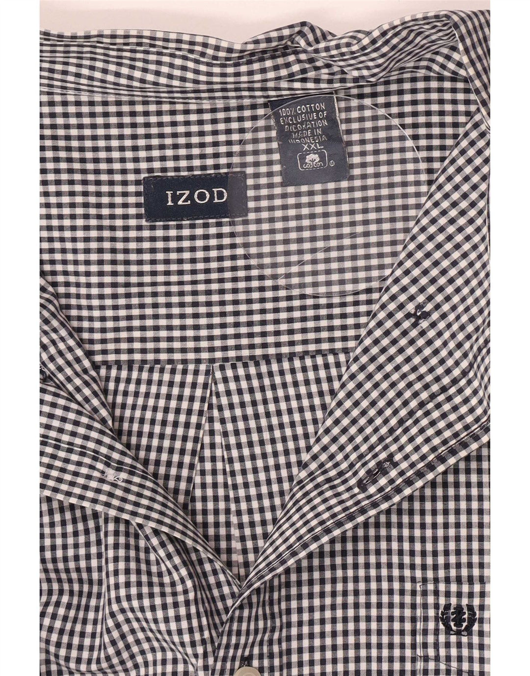 Izod Cămașă bărbați 2XL bleumarin, bumbac vichy