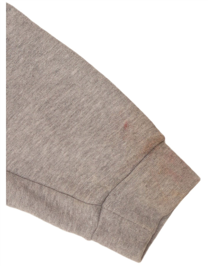 Pulover cu glugă cu grafic pentru bărbați Adidas, bumbac, gri mediu