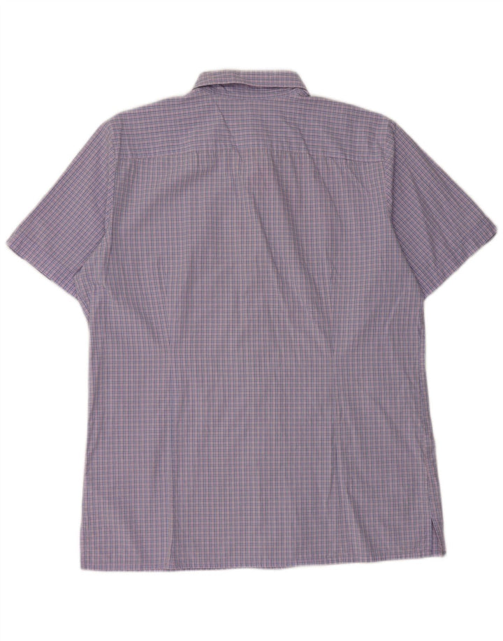 Cămașă cu mânecă scurtă pentru bărbați BENETTON 2XL din bumbac violet