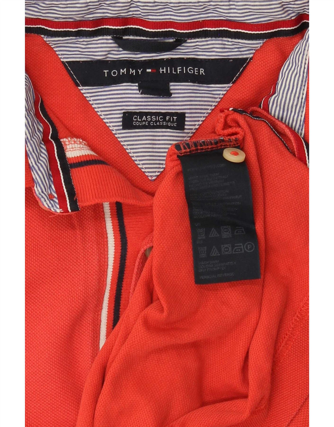 Tricou polo Tommy Hilfiger pentru bărbați, roșu mediu din bumbac