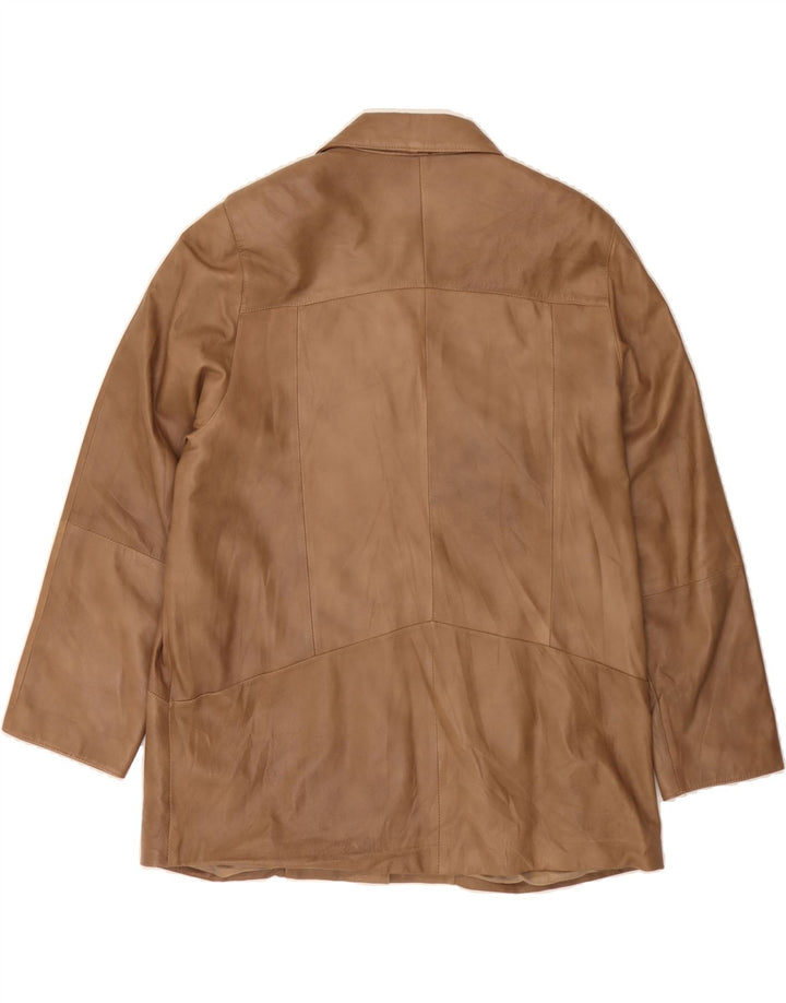 VINTAGE Womens Leather Jacket IT 44 Medium Brown Leather Vintage Vintage and Second-Hand Vintage from Messina Hembry 