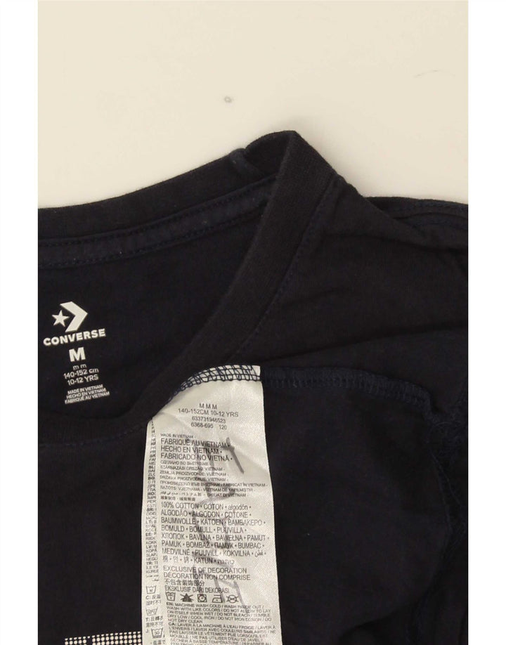 Tricou cu grafică obișnuită Converse pentru băieți Top 10-11 ani din bumbac bleumarin