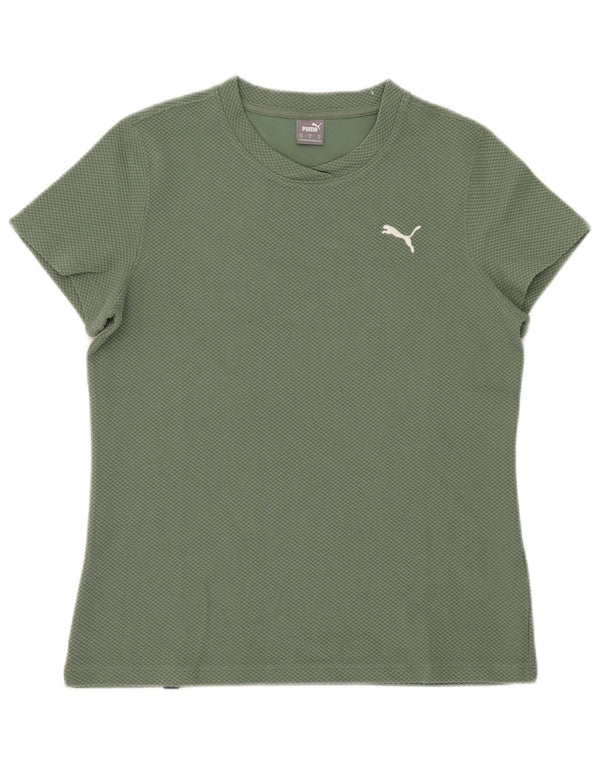 Tricou pentru femei Puma, UK 12, bumbac verde mediu