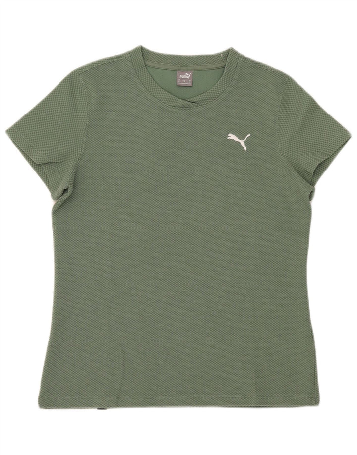 Tricou pentru femei Puma, UK 12, bumbac verde mediu