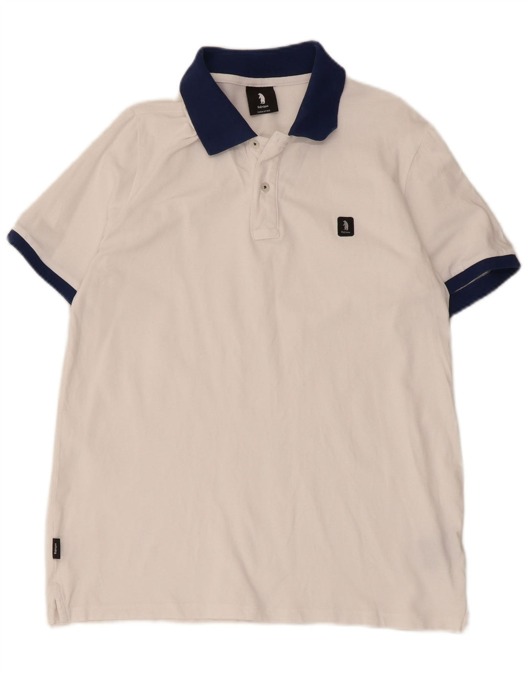 Tricou polo pentru bărbați Refrigue, bumbac color bloc alb