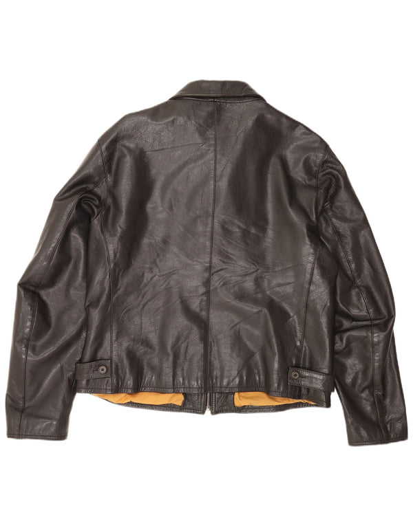 Jachetă de piele pentru bărbați Protagonist UK 40 Large Black
