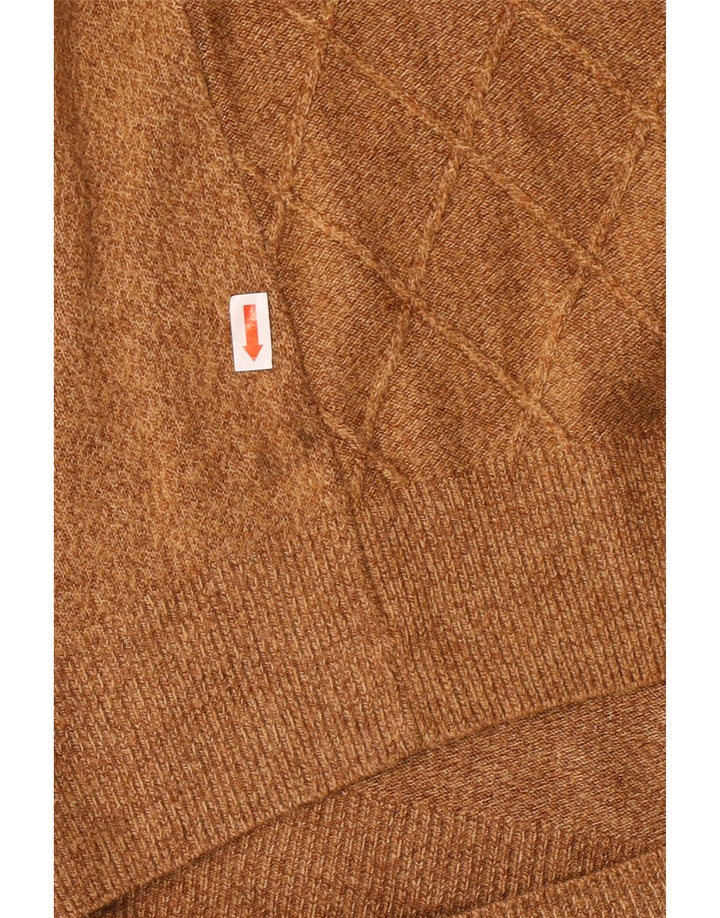 Pulover Dockers pentru bărbați cu decolteu rotund, mare, maro, acrilic/acrilic diamant