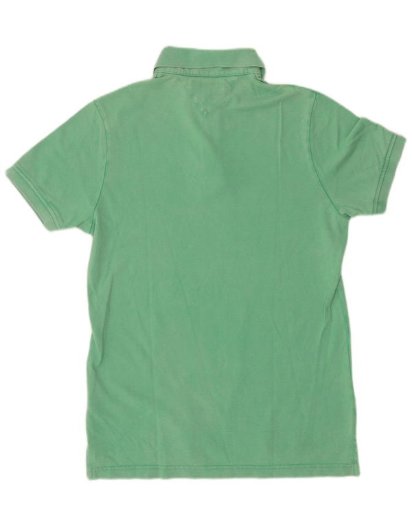 Tricou polo Tommy Hilfiger pentru bărbați, bumbac verde mediu