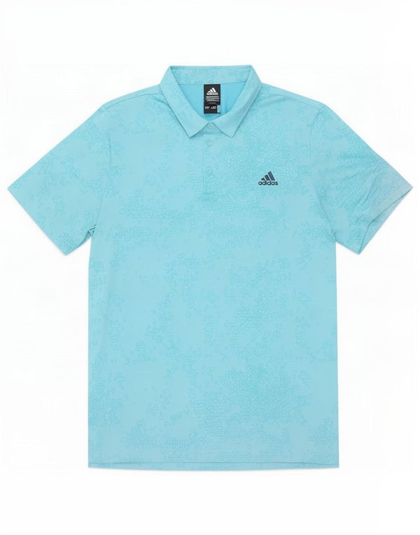 Tricou polo pentru bărbați Adidas XL, albastru, poliester geometric