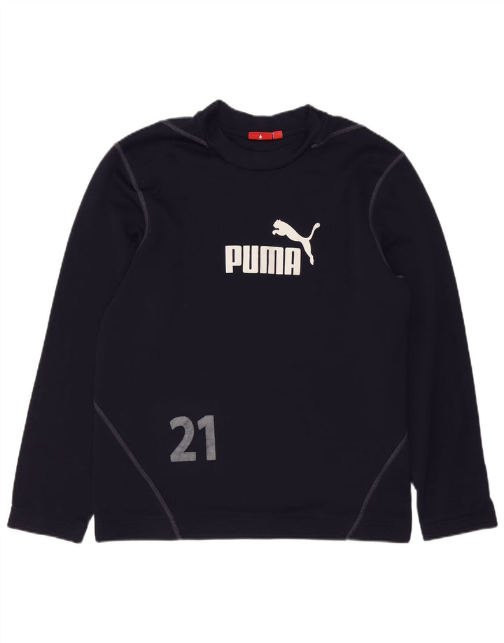 Tricou cu mânecă lungă Puma pentru bărbați, bleumarin mediu