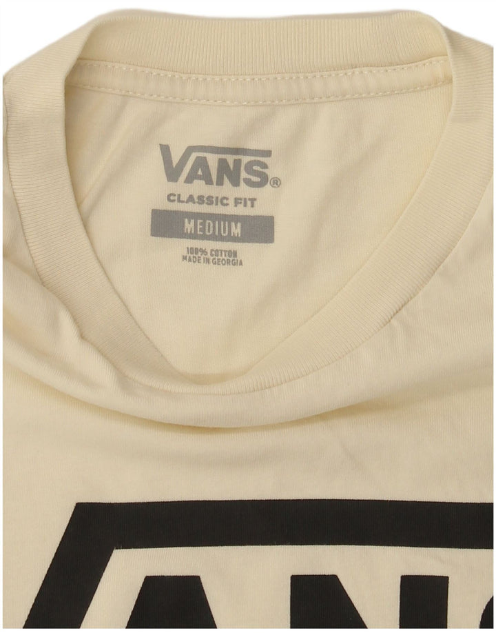Tricou grafic pentru bărbați Vans Classic Fit Top mediu din bumbac alb