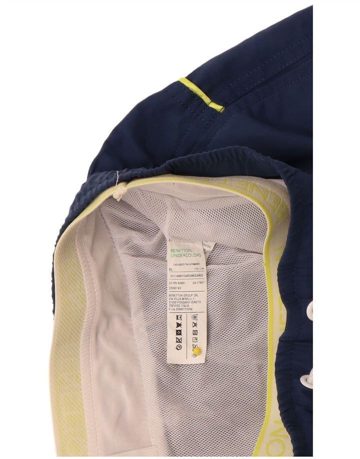 Pantaloni scurți de înot Benetton băieți 10-11 ani XL poliester albastru