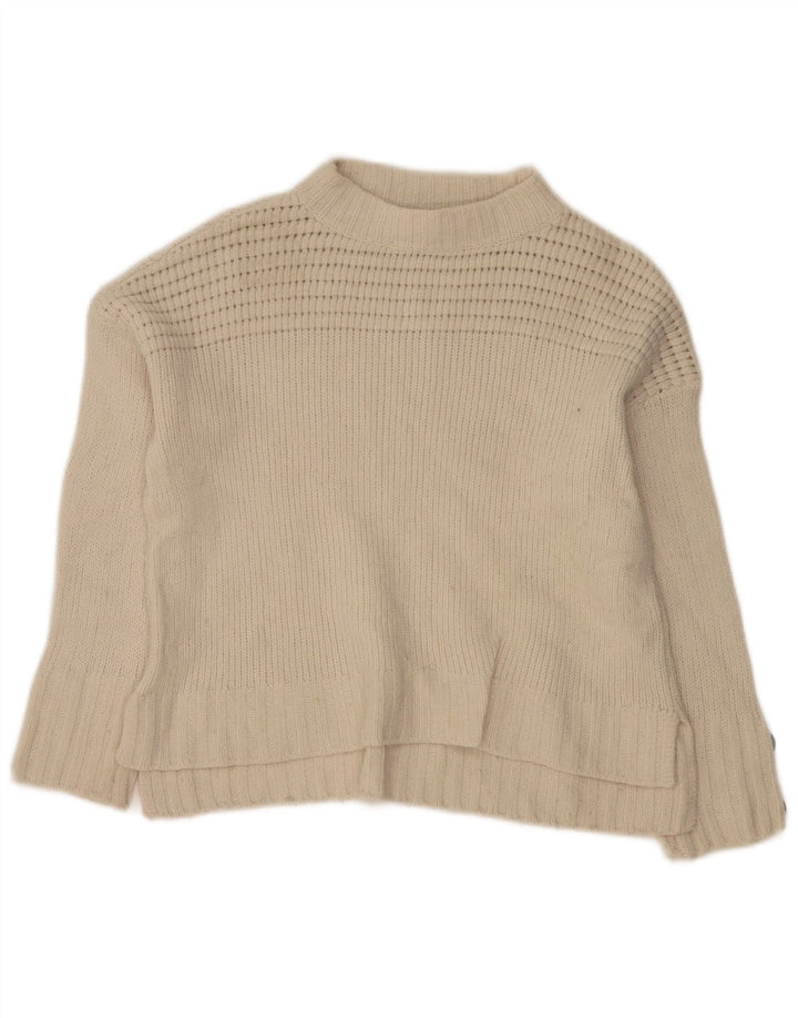 MASSIMO DUTTI Pulover cu gât țestoasă pentru femei UK 6 XS alb