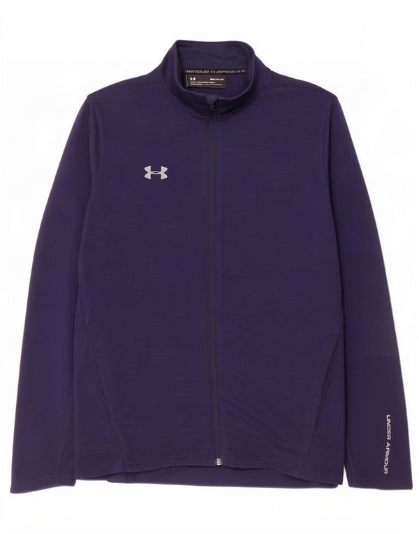 Under Armour Mens Graphic Tracksuit Top Jacket Medium Navy Blue Polyester