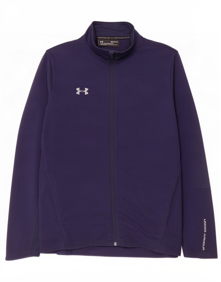 Jachetă de top pentru trening grafic Under Armour pentru bărbați, poliester mediu albastru bleumarin
