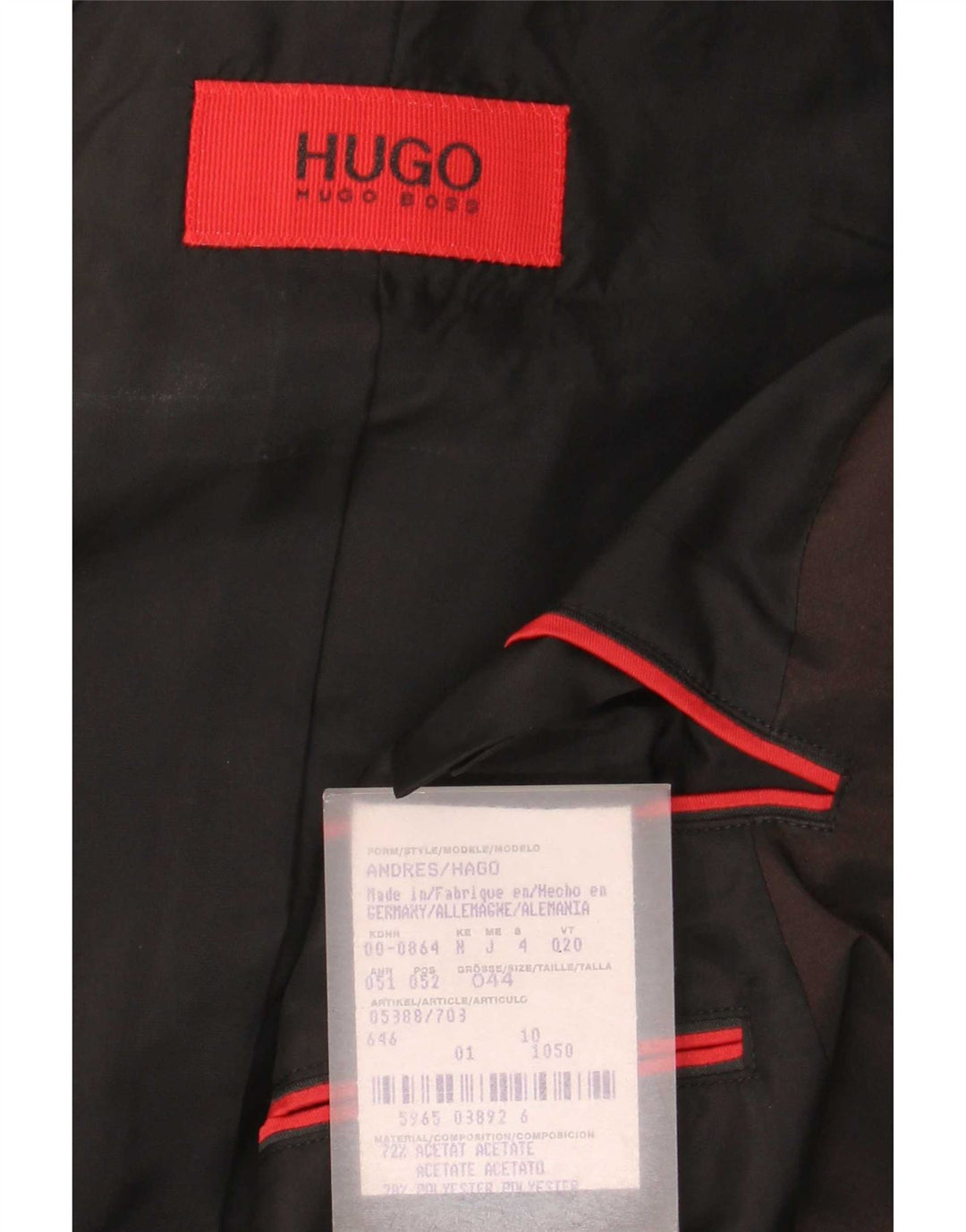 Blazer pentru bărbați Hugo Boss EU 44 XS Acetat maro