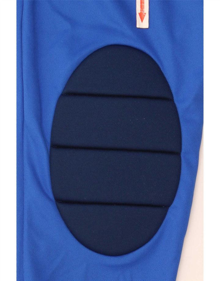 Adidas Climalite Top cu mânecă lungă, albastru mediu, poliester color bloc
