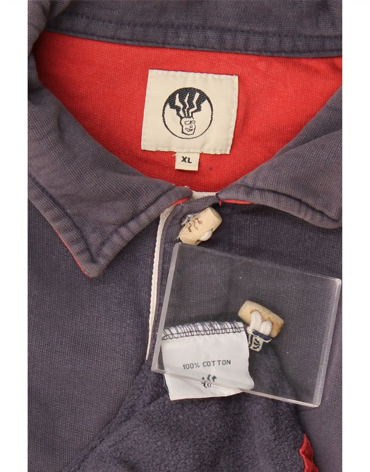 FAT FACE Tricou polo cu mânecă lungă pentru bărbați XL, bumbac bleumarin