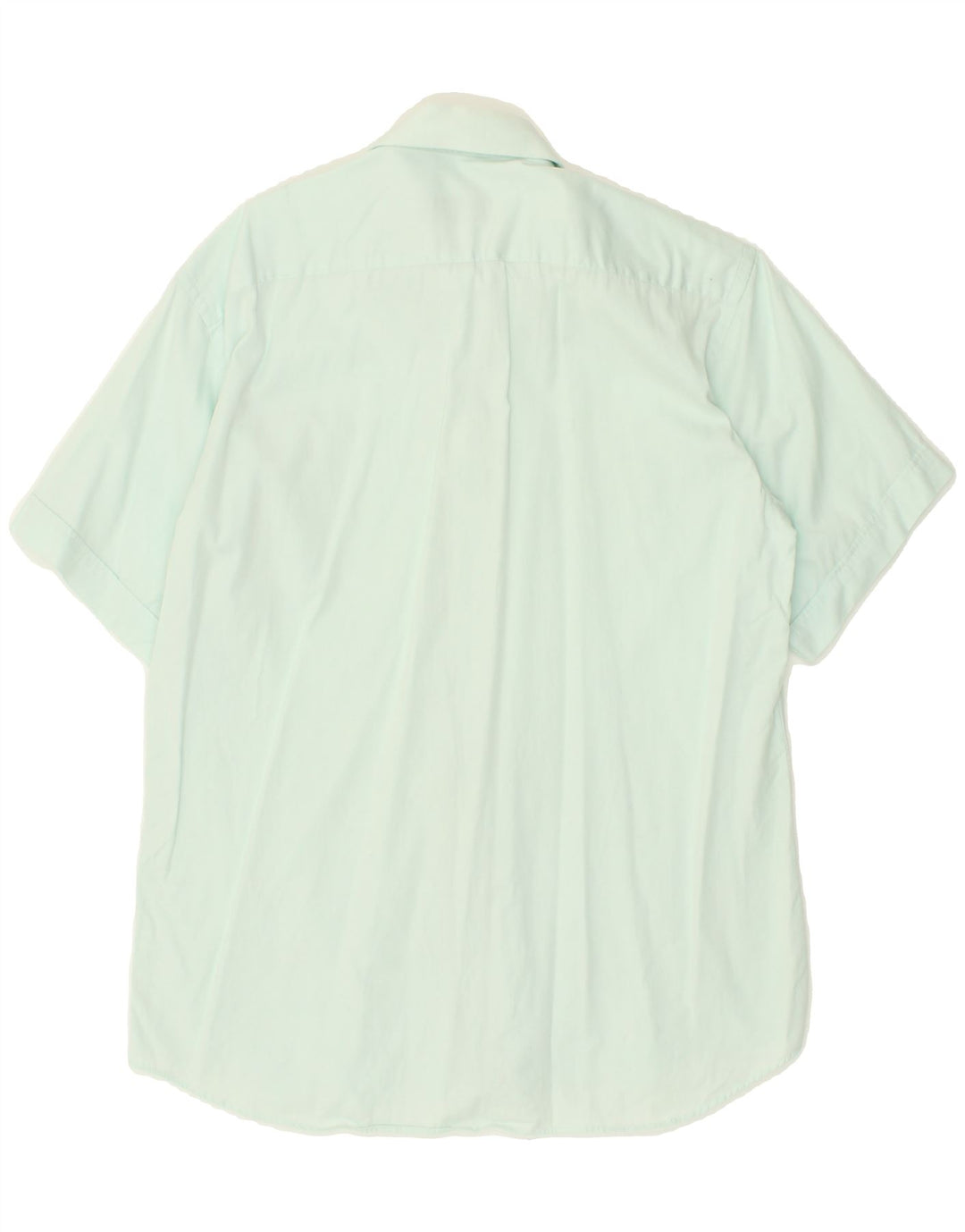 UNGARO Mens Short Sleeve Shirt Size 15 1/2 39 Medium Turquoise Cotton Vintage Ungaro and Second-Hand Ungaro from Messina Hembry 