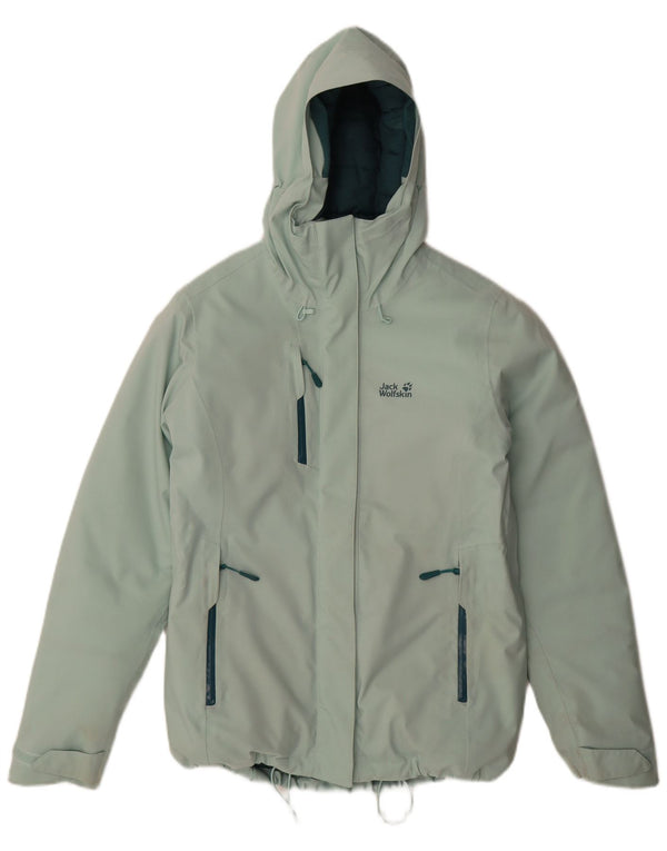 Jack Wolfskin Jachetă căptușită supradimensionată cu glugă pentru femei UK 8/10 Small Green