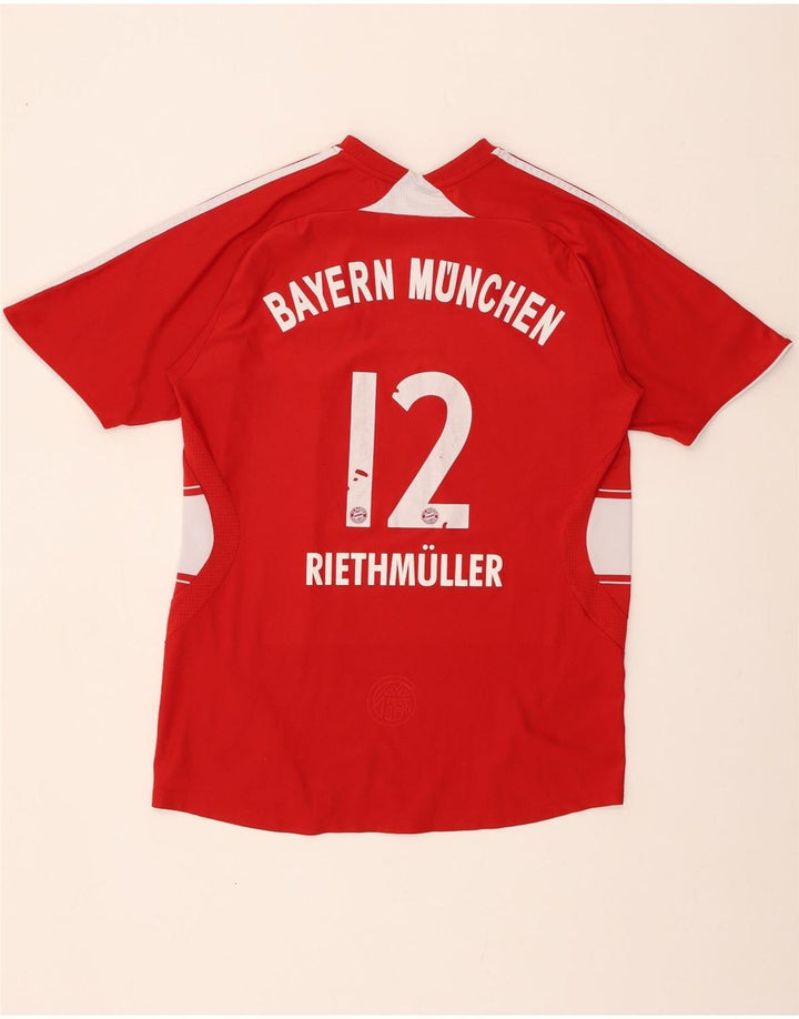 Tricou grafic ADIDAS pentru băieți FC Bayern Munchen Top 15-16 ani cu dungi roșii