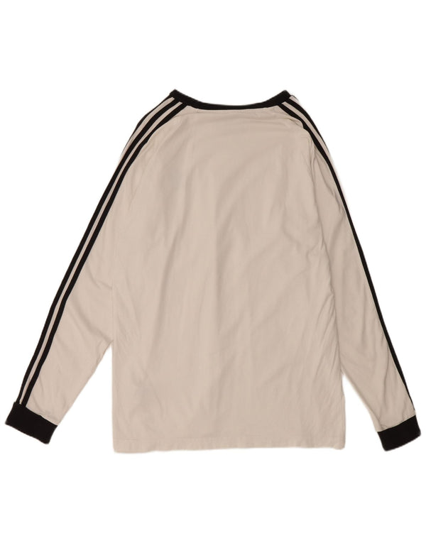 Adidas Mens Top Maneca Lunga XL Alb Bumbac