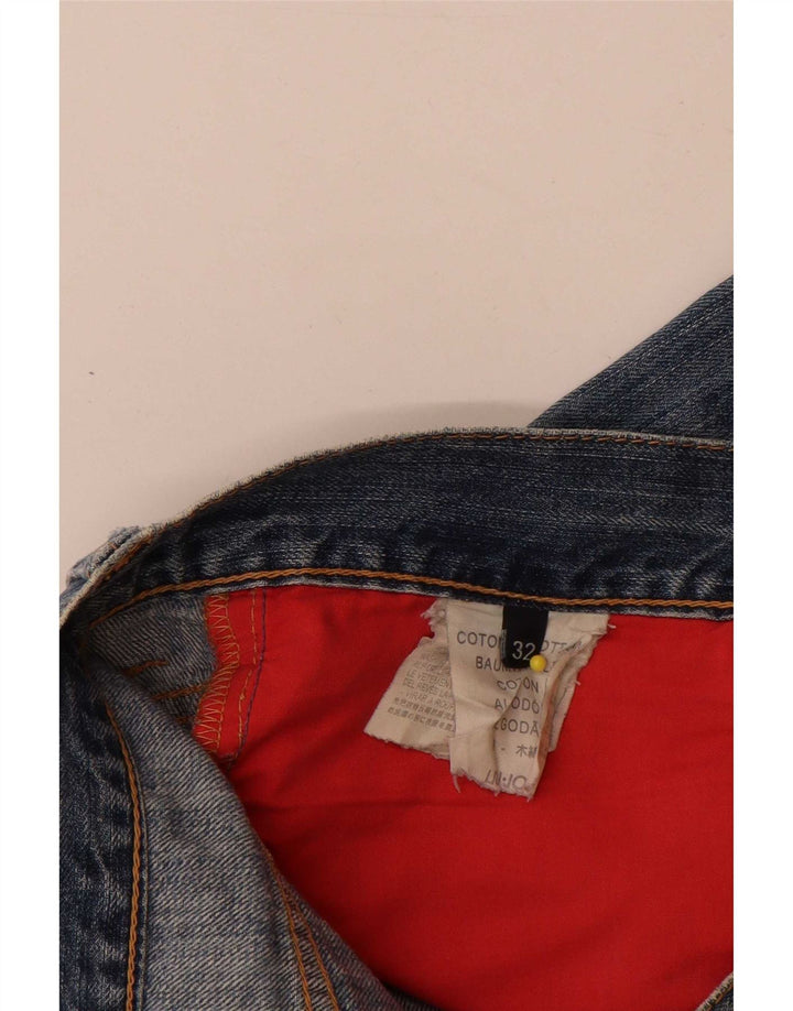 Liu Jo Pantaloni scurți din denim învechit pentru bărbați W32, bumbac albastru mediu