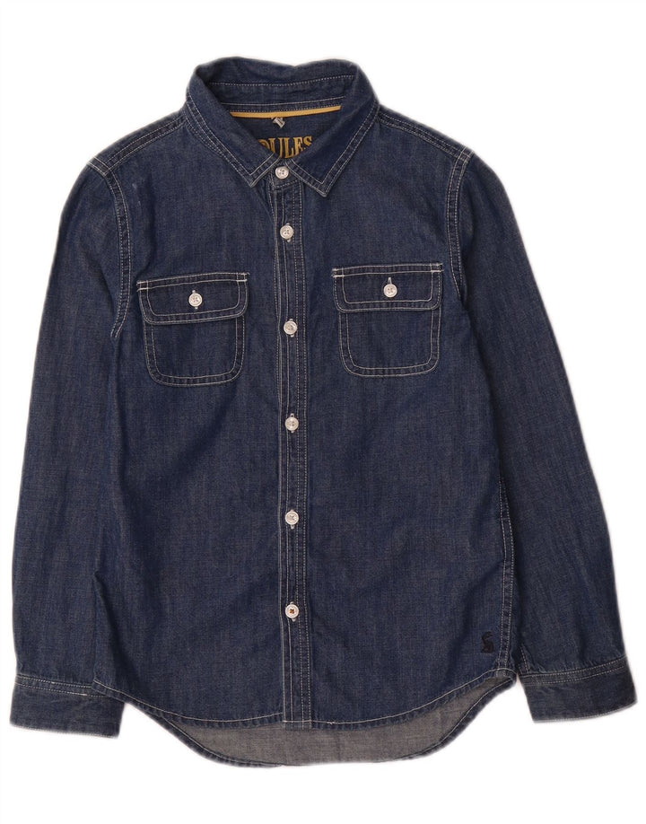 Cămașă Denim Joules Băieți 7-8 Ani Bumbac Bleumarin